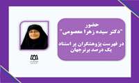  حضور دکتر سیده زهرا معصومی در فهرست پژوهشگران یک درصد برتر جهان